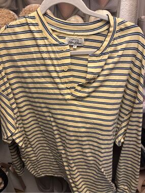 Eleven Eleven Yellow Striped Longsleeve Shirt